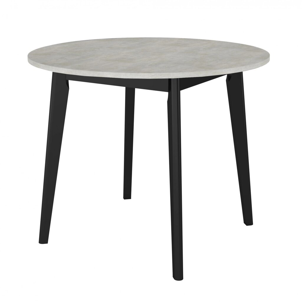 Стол обеденный Vesteros D90 (бетон Лайт/чёрный) от компании Ассорти Мебель для ВСЕХ - фото 1