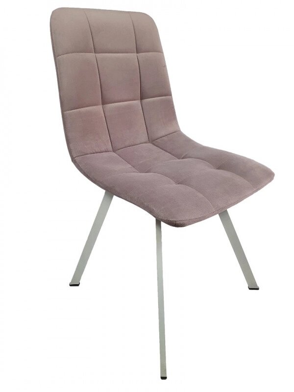 Стул "Фред" ноги белые металл/розовый м12 от компании Ассорти Мебель для ВСЕХ - фото 1