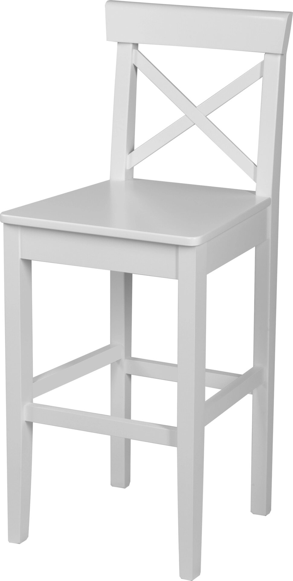 Стул полубарный деревянный с жестким сиденьем Бергольф Белый от компании Ассорти Мебель для ВСЕХ - фото 1