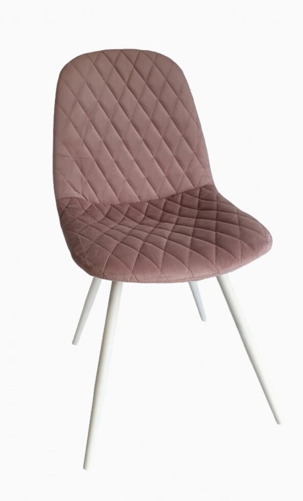 Стул "Руми 1С" ноги белые металл/розовый м12 от компании Ассорти Мебель для ВСЕХ - фото 1