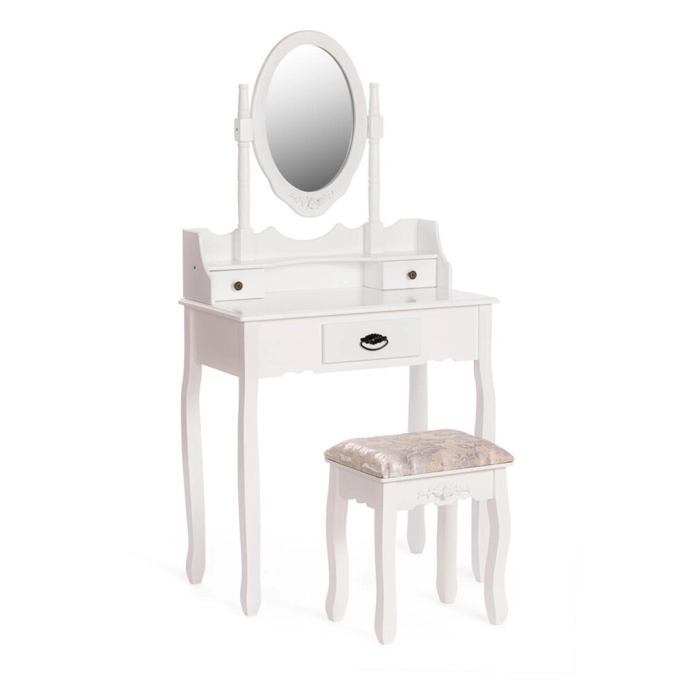 Туалетный столик с зеркалом и табуретом Secret De Maison GAUDE (mod. TT-DT003) (Белый (White)) от компании Ассорти Мебель для ВСЕХ - фото 1
