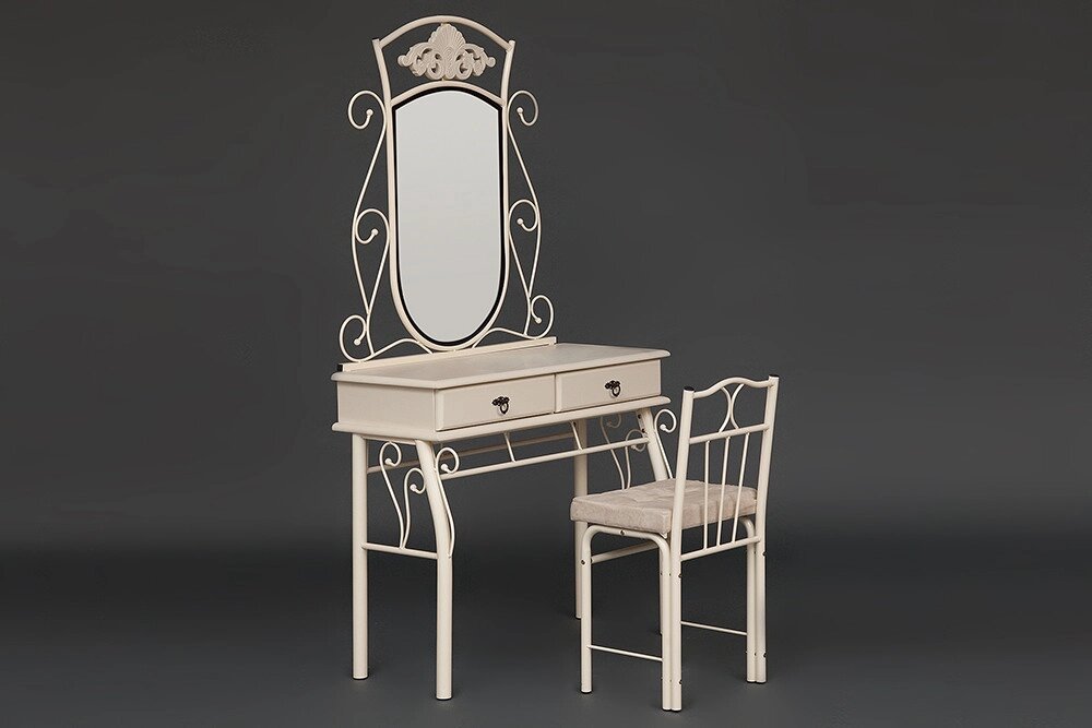 Туалетный столик со стулом «Канцона» (Canzona) (Белый) от компании Ассорти Мебель для ВСЕХ - фото 1