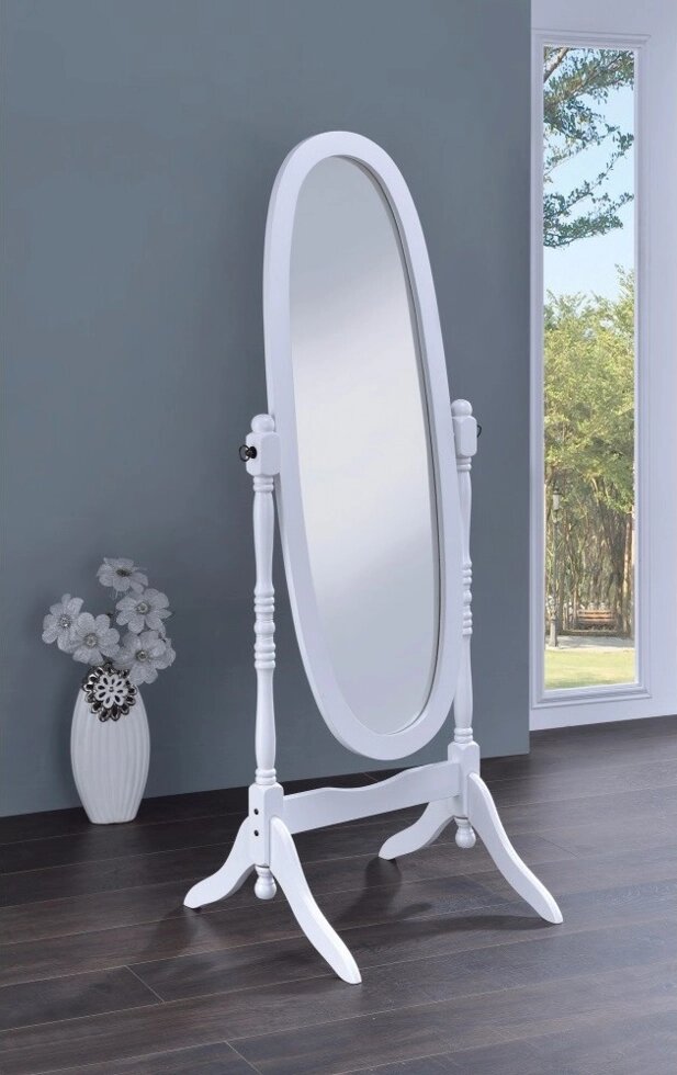 Зеркало напольное деревянное NY-4001 белый от компании Ассорти Мебель для ВСЕХ - фото 1