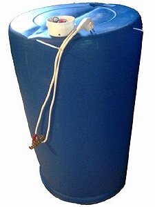Бочка для душа дачного Водогрей 227л, 2 кВт, пластиковая