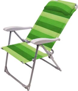 Кресло шезлонг складное садовое Ника К2, зелёное