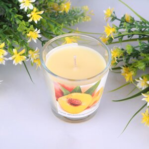 Свеча ароматические в стакане Персик