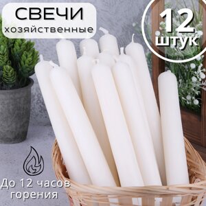 Свечи хозяйственные 4 шт. Омский свечной длинные 24.5 см, набор 3 упаковки