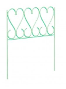 Заборчик садовый металлический Романтик, комплект 5 секций, 80х100 см