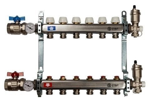 Коллекторный блок в сборе из нержавеющей стали 1"х3/4"х11 STOUT / СТАУТ  SMS 0912 0000011 от компании Компания "Три Дюйма" - фото 1