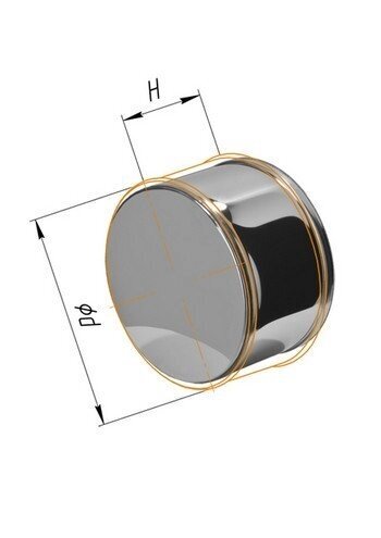 Заклушка дымохода  из нержавейки  D=  125 мм - описание