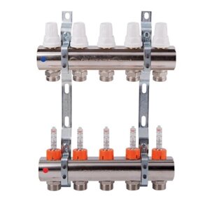 Коллекторная группа с расходомерами d1" - 10 вых-3/4"(евроконус) K013 ICMA (Италия)