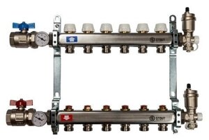 Коллекторный блок в сборе из нержавеющей стали 1"х3/4"х4 STOUT / СТАУТ SMS 0912 000004