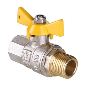 Кран шаровой VALTEC VALGAS 1/2" (VT. 278. N) вн/нар, рукоятка «бабочка»