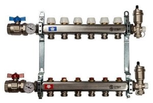 Коллекторный блок в сборе из нержавеющей стали 1"х3/4"х5STOUT/СТАУТ SMS 0912 000005