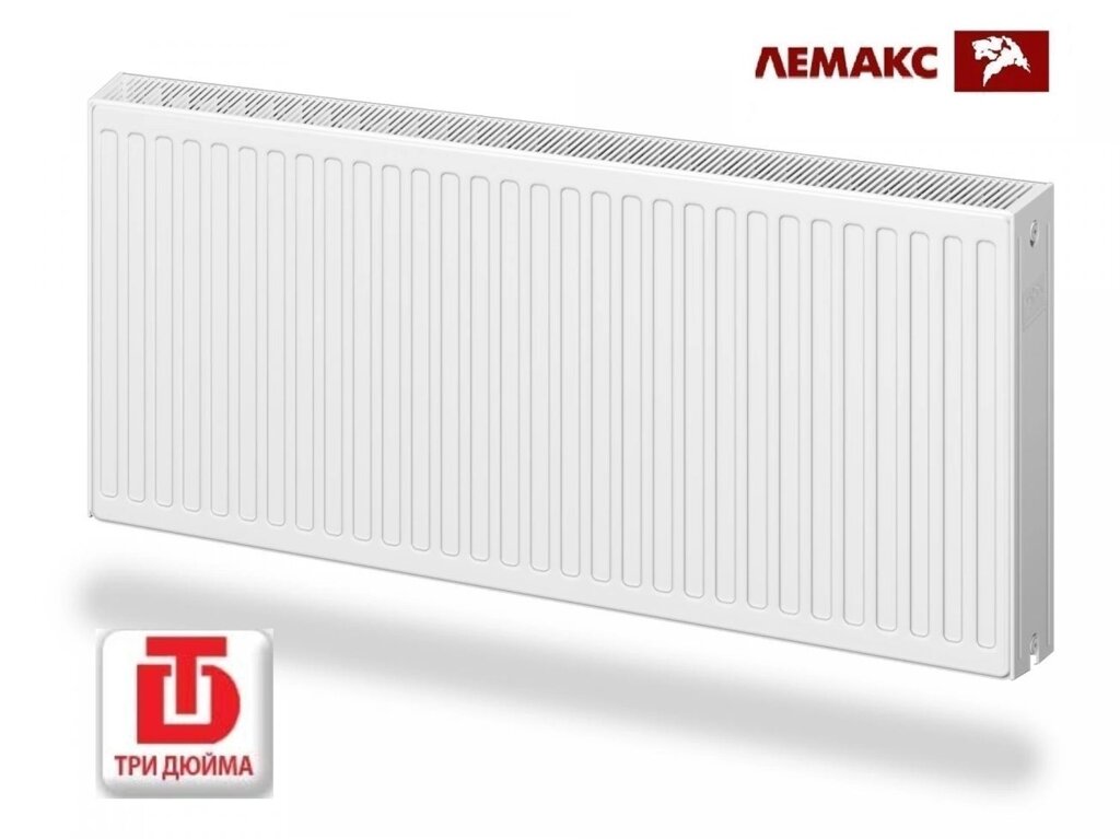 Радиатор отопления стальной панельный Лемакс / LEMAX Premium Compact тип 22/300/1500 с боковым подключением от компании Компания "Три Дюйма" - фото 1