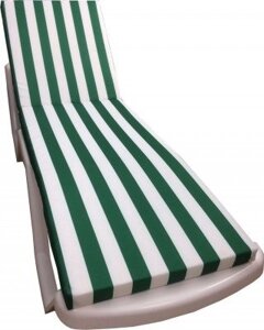 Матрац для шезлонга пляжный из ткани 180х55 (зел-белая полоса)