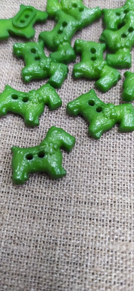 АКЦИЯ! Пуговицы детские пластик 2 прокола, 1,5см/1,5см (зеленый) от компании Магазин ШвейМаг - фото 1