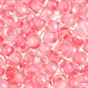 Бисер Чехия,10, 50г (розовый окрашенный изнутри )