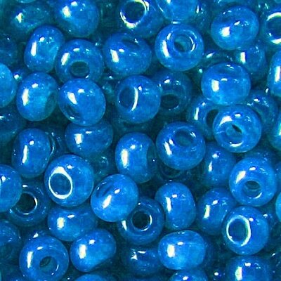 Бисер Чехия, №10, 50г (синий глянцевый непрозрачный ) от компании Магазин ШвейМаг - фото 1