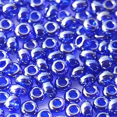 Бисер Чехия, №10, 50г (синий, глянцевый, прозрачный ) от компании Магазин ШвейМаг - фото 1