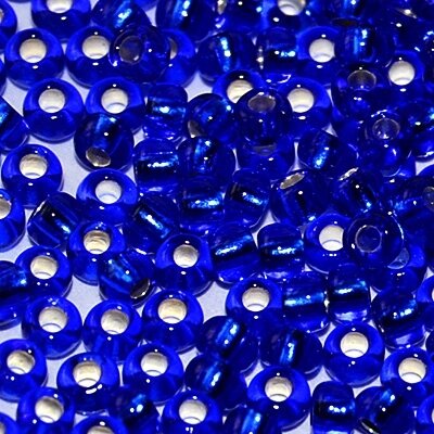 Бисер Чехия, №10, 50г (синий внутреннее серебрение ) от компании Магазин ШвейМаг - фото 1