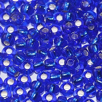 Бисер Чехия, №10, 50г (синий внутреннее серебрение ) от компании Магазин ШвейМаг - фото 1