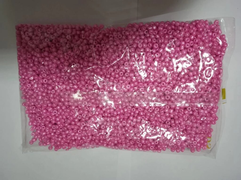 Бисер КИТАЙ №6, 450гр (розовый перламутровый) от компании Магазин ШвейМаг - фото 1