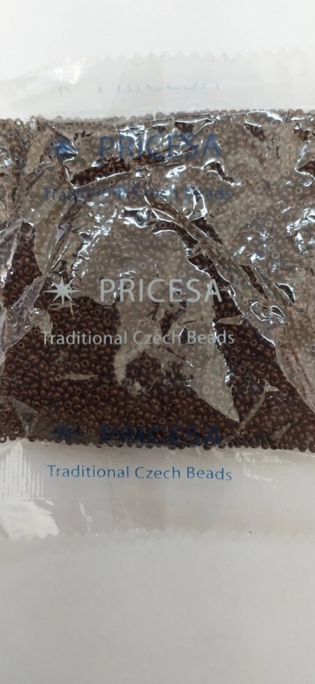 Бисер PRICESA, №10, 50г (коричневый матовый) от компании Магазин ШвейМаг - фото 1