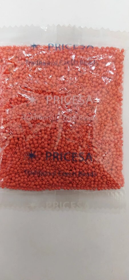 Бисер PRICESA, №10, 50г (красный матовый) от компании Магазин ШвейМаг - фото 1