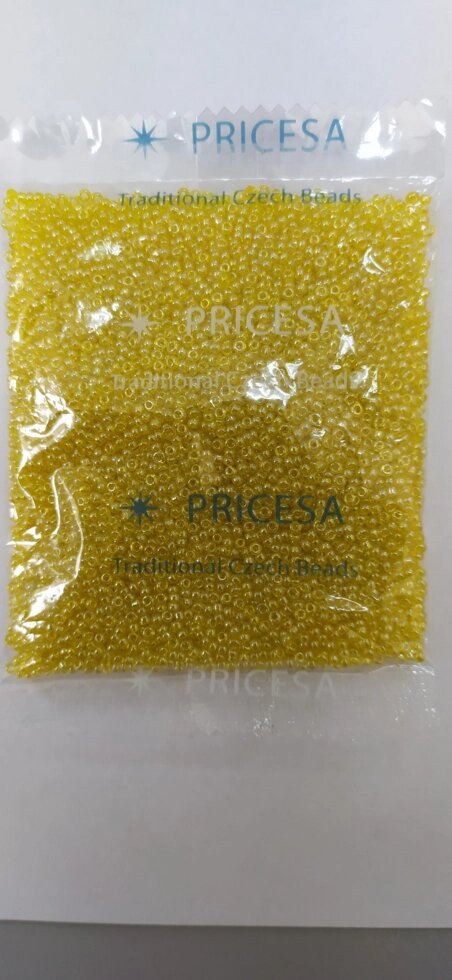 Бисер PRICESA, №10, 50г (прозрачный желтый) от компании Магазин ШвейМаг - фото 1