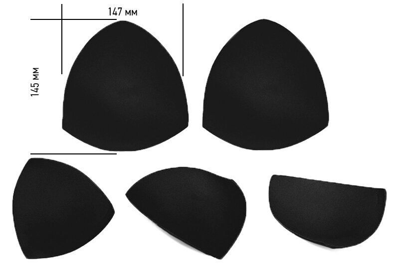 Чашечки корсетные с равномер. наполнением р. 16 (черный) от компании Магазин ШвейМаг - фото 1