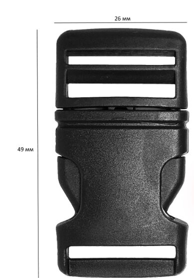 Фастексы пластик 20мм (черный) от компании Магазин ШвейМаг - фото 1