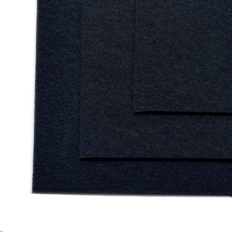 Фетр листовой жесткий А4,  20х30см, толщина 1мм, уп. 10 листов (черный) от компании Магазин ШвейМаг - фото 1