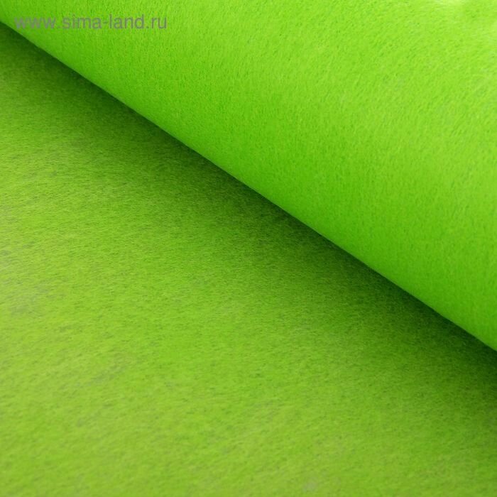 Фетр листовой жесткий А4,  20х30см, толщина 1мм, уп. 10 листов (ярко-салатовый) от компании Магазин ШвейМаг - фото 1