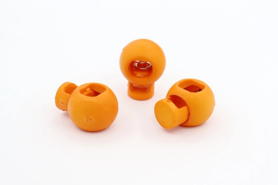 Фиксатор пластиковый для шнура "Шар" (оранжевый) от компании Магазин ШвейМаг - фото 1