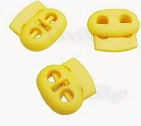 Фиксатор пластиковый для шнура "Сова" (желтый) от компании Магазин ШвейМаг - фото 1