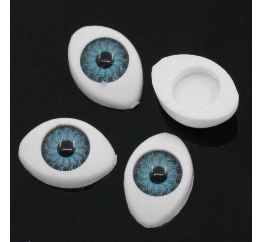 Глаза кукольные, овальные 13/18мм (голубые) от компании Магазин ШвейМаг - фото 1