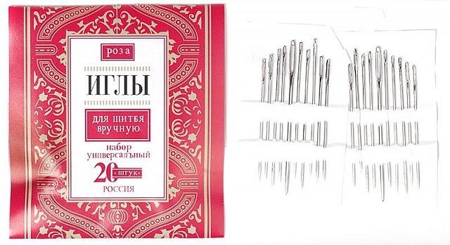 Иглы для ручного шитья Роза арт.9101/4, уп.20 игл от компании Магазин ШвейМаг - фото 1