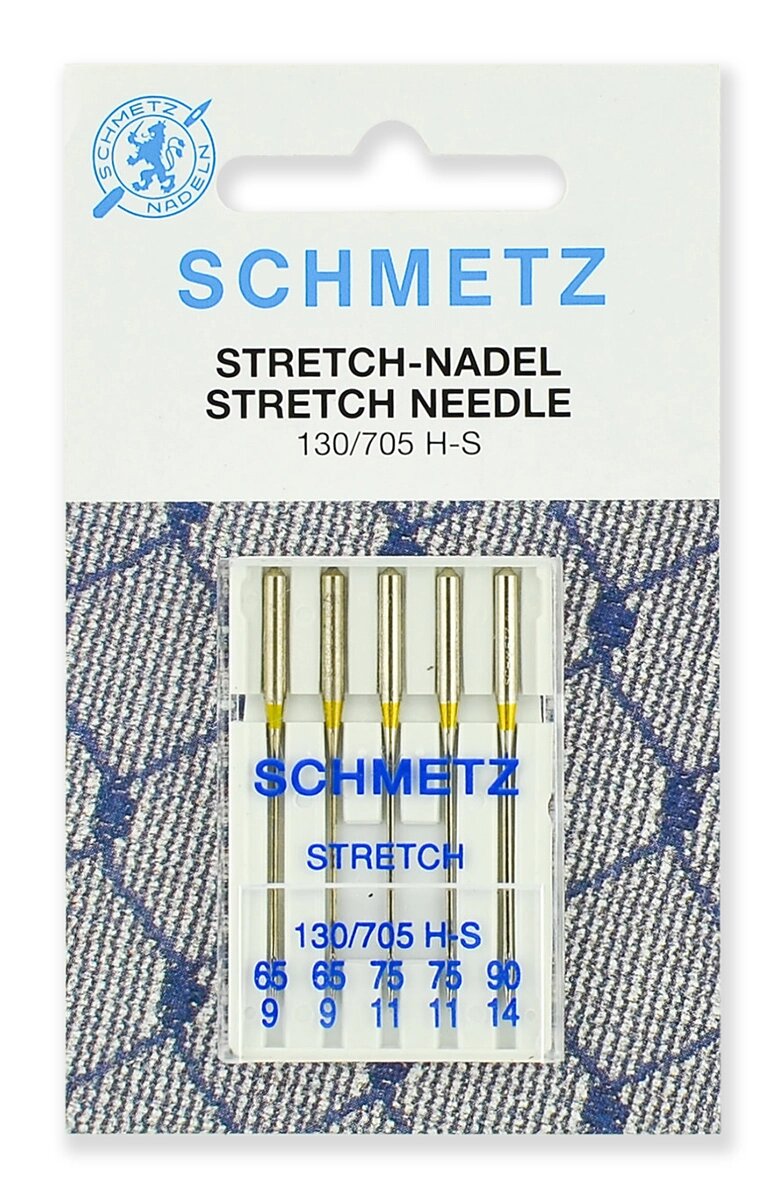 Иглы Schmetz стрейч 130/705H-S №65 (2) 75(2), 90(1) уп. 5 игл от компании Магазин ШвейМаг - фото 1