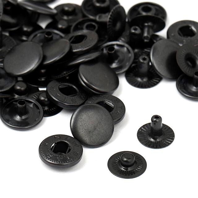 Кнопка Альфа 15мм (черный) от компании Магазин ШвейМаг - фото 1