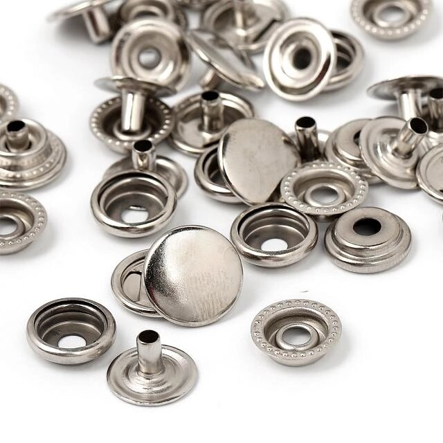 Кнопка Альфа 15мм (никель) от компании Магазин ШвейМаг - фото 1