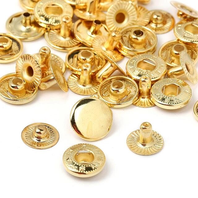 Кнопка Альфа 15мм (золото) от компании Магазин ШвейМаг - фото 1