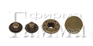 Кнопка Гамма d 12.5 мм, 36 шт (темный никель)