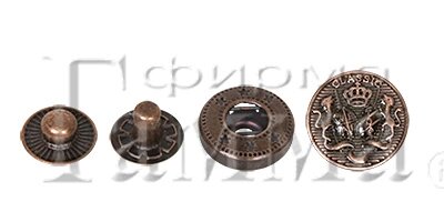 Кнопка Гамма d 12.5 мм, 36 шт (темный никель) от компании Магазин ШвейМаг - фото 1