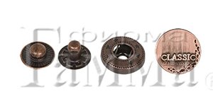 Кнопка Гамма d 15 мм, 36 шт (бронза)