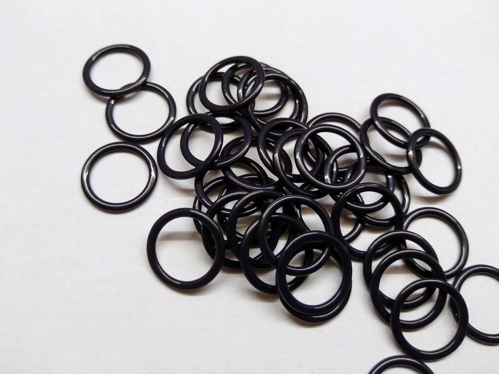 Кольцо для бюстгальтера пластик d-10мм (черный) от компании Магазин ШвейМаг - фото 1