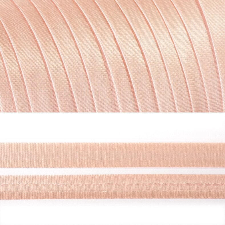 Косая бейка атласная шир. 15мм, 132м в бобине (бледно-розовый) от компании Магазин ШвейМаг - фото 1