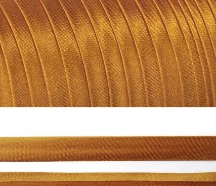 Косая бейка атласная шир. 15мм, 132м в бобине (светло-коричневый) от компании Магазин ШвейМаг - фото 1