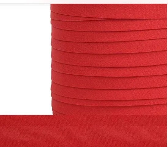 Косая бейка х/б шир. 15мм, 132м (красный) от компании Магазин ШвейМаг - фото 1