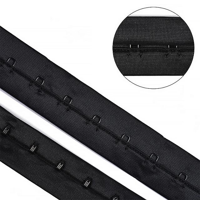 Крючки на ленте 1 ряда на мягкой основе шир.28мм (черный) от компании Магазин ШвейМаг - фото 1